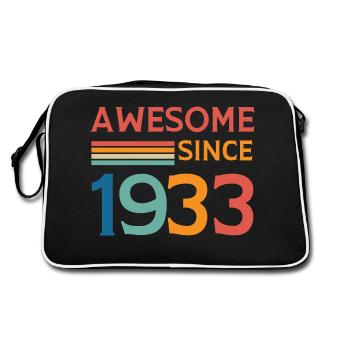 Awesome since 1933 - Sac Retro - noir/blanc - Dos