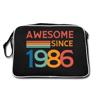 Awesome since 1986 - Sac Retro - noir/blanc - Dos