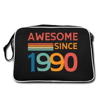 Awesome since 1990 - Sac Retro - noir/blanc - Dos
