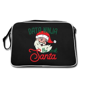 Data Ninja Xmas Santa Christmas Data Science - Retro Bag - black/white - Back