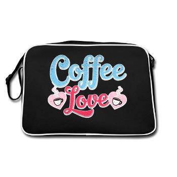 Coffee Love - Retro Bag - black/white - Back