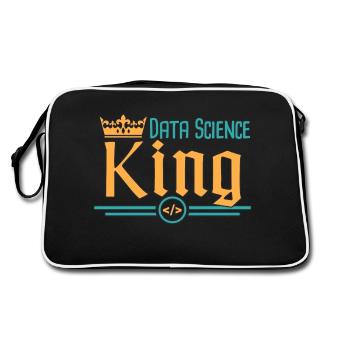 Data Science King - Retro Bag - black/white - Back