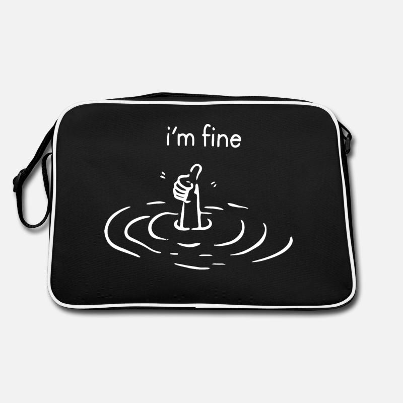 I'm Fine Print Retro Bag