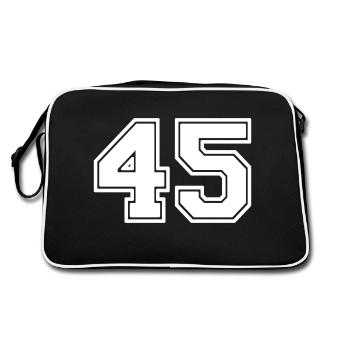 45 - Retro Bag - black/white - Back
