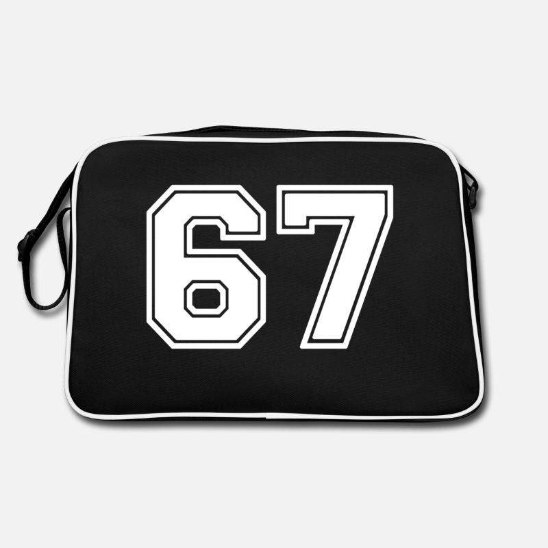 67 - Retro Tasche - Schwarz/Weiß