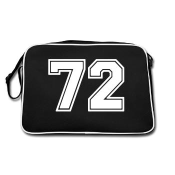 72 - Retro Tasche - Schwarz/Weiß - Hinten
