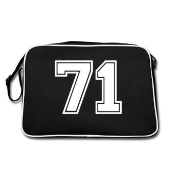 71 - Retro Bag - black/white - Back