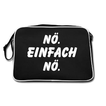Non, juste non - Sac Retro - noir/blanc - Dos