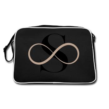 Infinite Letter s - Retro Bag - black/white - Back