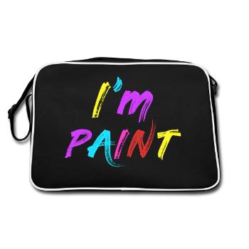 I'M PAINT - I Love to Finger Paint - Finger Paints - Retro Bag - black/white - Back
