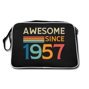 Awesome since 1957 - Sac Retro - noir/blanc - Dos