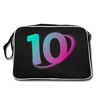 Numéro 10 multicolore - Sac Retro - noir/blanc - Dos