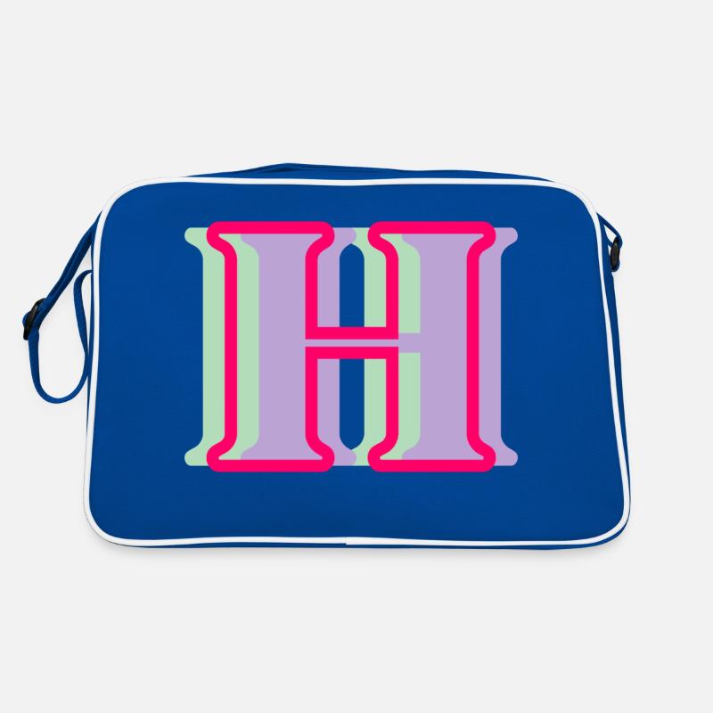 Multi-coloured letter h Retro Bag