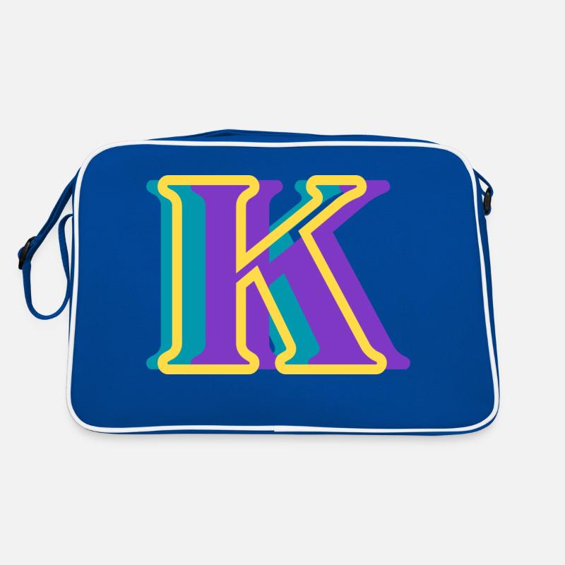 Multicolored letter k Retro Bag