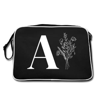 Lette a fleurs minimalistes - Sac Retro - noir/blanc - Dos