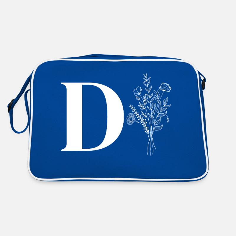Minimalistisches Blumenmuster Retro Tasche