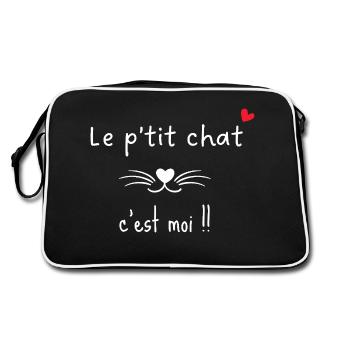 Le petit chat c’est moi - assorti maman - Sac Retro - noir/blanc - Dos