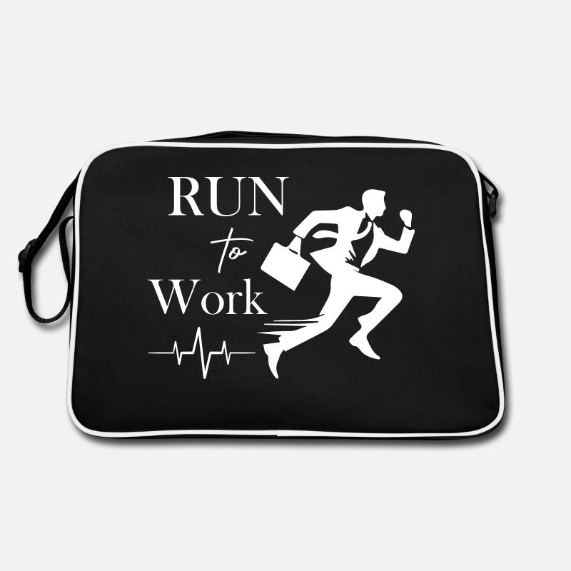 Run to Work - Retro Bag - black/white