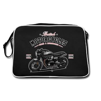 Classique moderne // Personnalisé // Moto - Sac Retro - noir/blanc - Dos