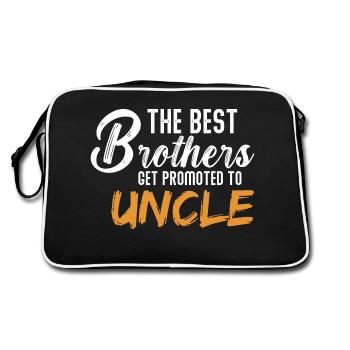 Les meilleurs frères sont promus au rang d’oncle drôle - Sac Retro - noir/blanc - Dos