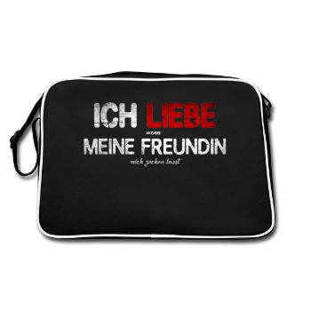J’aime quand ma copine me laisse jouer - Sac Retro - noir/blanc - Dos