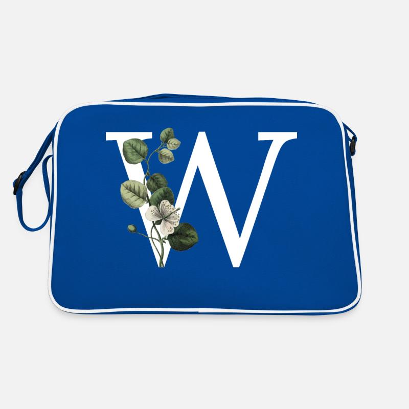 Green Botanical Letter w Retro Bag