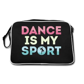 Dance Is My Sport Ballet Ballerina - Retro Tasche - Schwarz/Weiß - Hinten