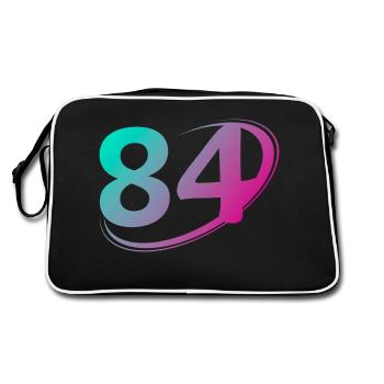Number 84 multicolor - Retro Bag - black/white - Back