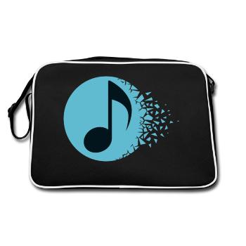 Abstract Sound Burst - Retro Bag - black/white - Back