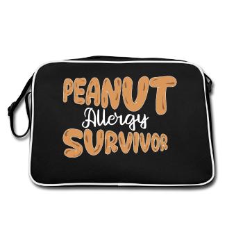 Survivant de l’allergie aux arachides Sensibilisation à l’allergie aux noix - Sac Retro - noir/blanc - Dos