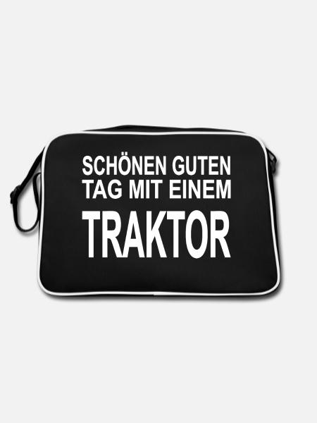 Traktor - Retro Tasche - Schwarz/Weiß