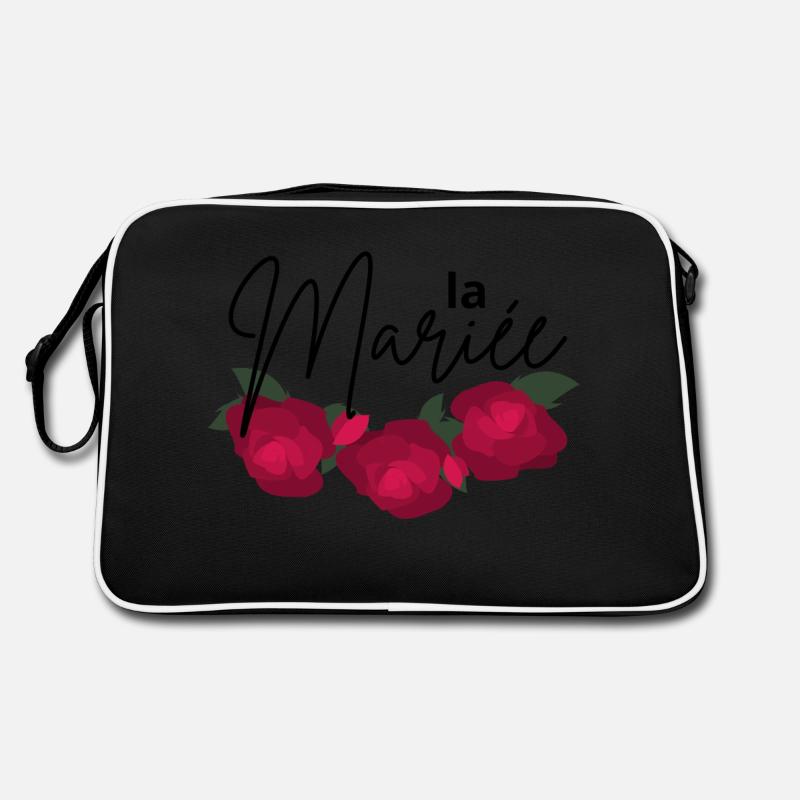 La mariée fleur rouge minimaliste Sac Retro