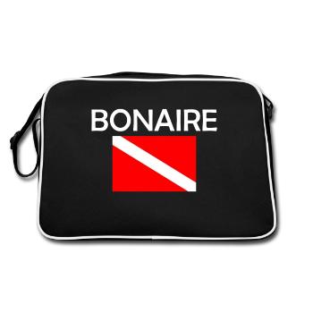 Drapeau de plongée Bonaire - Plongée sous-marine - Plongée sous-marine - Tauchen - Sac Retro - noir/blanc - Dos