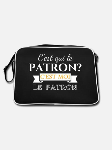 T-shirt c'est qui le patron C'est moi le patron! - Sac Retro - noir/blanc - Dos
