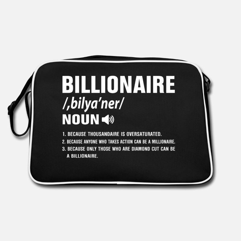 Billionaire Definition Motive for Success Types Retro Bag