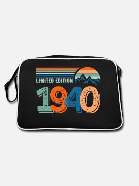 Limitierte Auflage 1940 - Retro Tasche - Schwarz/Weiß - Hinten