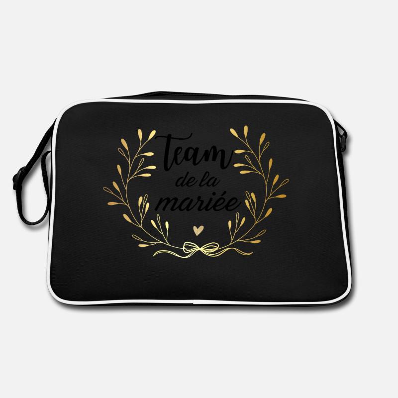 Team de la mariée couronne doré - Sac Retro - noir/blanc