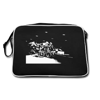 BMX - Retro Tasche - Schwarz/Weiß - Hinten