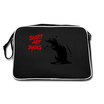 CHEMISE ART SUCE Rats Street Art - Sac Retro - noir/blanc - Dos