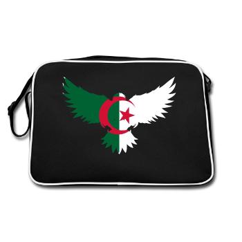 Aigle algérien - idée cadeau Algérie - Sac Retro - noir/blanc - Dos