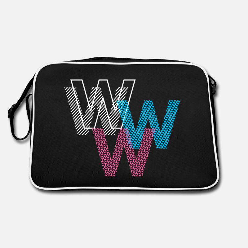 W Buchstabe Retro Tasche