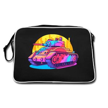 Colorful Tank - Art Tank - Retro Tasche - Schwarz/Weiß - Hinten