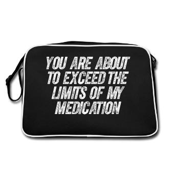 Drôle Insulte Tee Blague Slogan Design Citation Humoristique - Sac Retro - noir/blanc - Dos