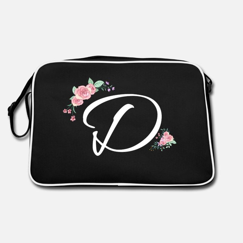 Lettre d fleurs Sac Retro