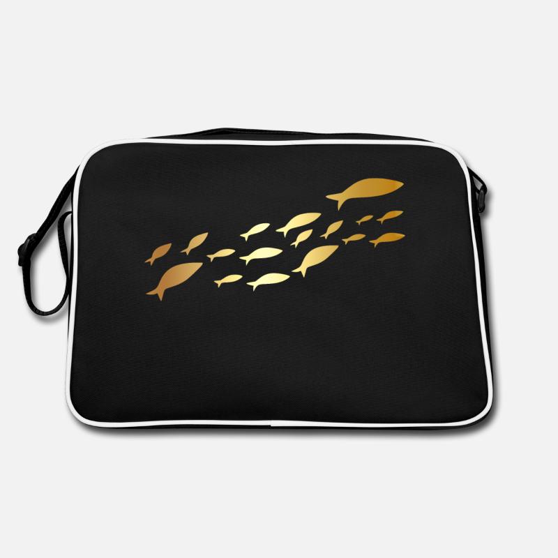 poisson sardine doré Sac Retro