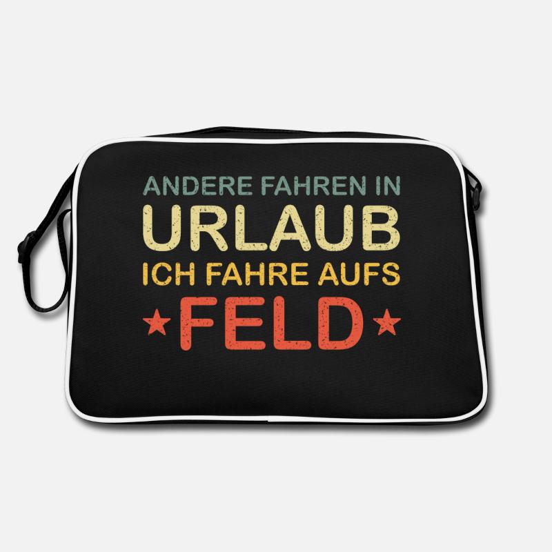 Bauer vintge retro - Retro Tasche - Schwarz/Weiß
