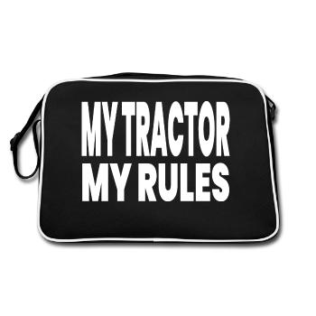 Tracteur - Sac Retro - noir/blanc - Dos
