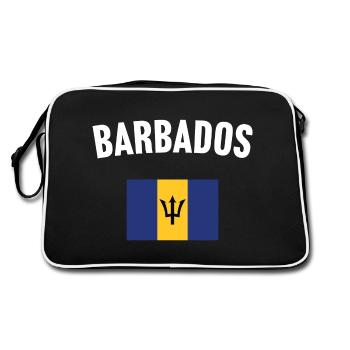 Drapeau de la Barbade - Sac Retro - noir/blanc - Dos