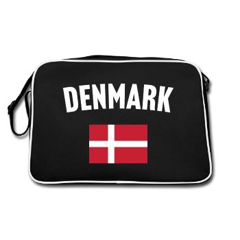 Drapeau du Danemark - Sac Retro - noir/blanc - Dos