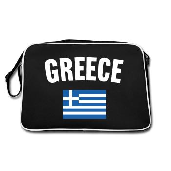 Drapeau de la Grèce - Sac Retro - noir/blanc - Dos